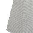 Fuji Decorative Pyramid Sculpture with Layered Ridges- White Resin