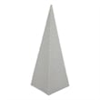 Fuji Decorative Pyramid Sculpture with Layered Ridges- White Resin