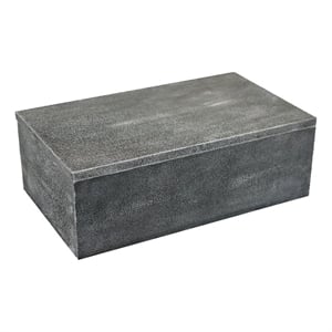 Suzie Decorative Box with Storage and Lid- Silver Textured Resin