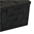Suzie Decorative Box with Lid for Storage- Black Woven Texture Resin