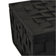 Suzie Decorative Box with Lid for Storage- Black Woven Texture Resin