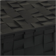 Suzie Decorative Box with Lid for Storage- Black Woven Texture Resin
