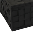 Suzie Decorative Box with Lid for Storage- Black Woven Texture Resin