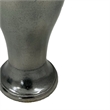 Anila Traditional Temple Jar with Dome Lid- Black Chrome Metal 21 Inch