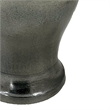 Anila Traditional Temple Jar with Dome Lid- Black Chrome Metal 21 Inch