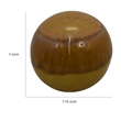 Nash Decorative Orb with Glossy Mustard Yellow Finish- Ceramic 8 Inch