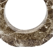 Tabletop Decor Accent- Open-Curved Frame- Brown Marble-Like Resin 14 Inch