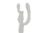 Erica Decorative Cactus Sculpture on Glass Base- White Resin 18 Inch