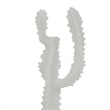 Erica Decorative Cactus Sculpture on Glass Base- White Resin 18 Inch