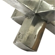 Pearl Abstract Starburst Tabletop Decorative Accent- Silver Metal 8 Inch