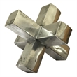 Pearl Abstract Starburst Tabletop Decorative Accent- Silver Metal 8 Inch
