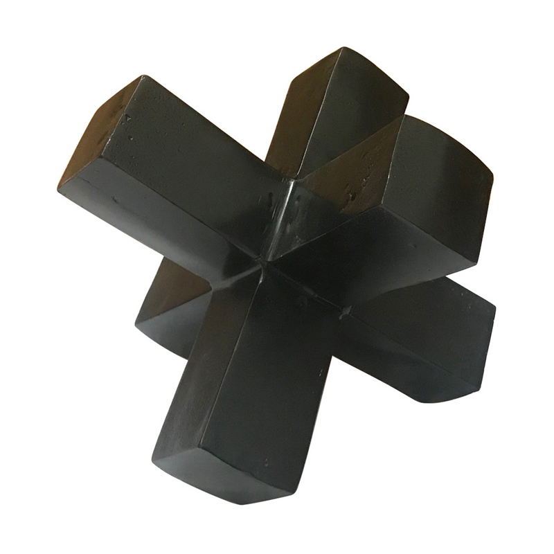 Pearl Abstract Starburst Tabletop Decorative Accent- Black Metal 8 Inch