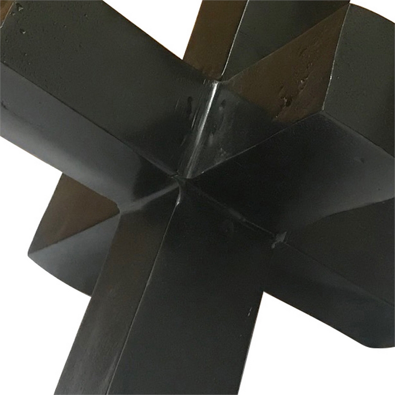 Pearl Abstract Starburst Tabletop Decorative Accent- Black Metal 8 Inch