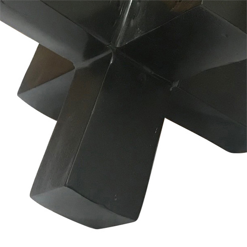 Pearl Abstract Starburst Tabletop Decorative Accent- Black Metal 8 Inch