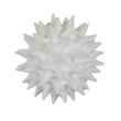 Saima Decorative Orb Sculpture with Spiked Patterns- White Resin 9 Inch