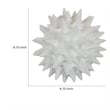 Saima Decorative Orb Sculpture with Spiked Patterns- White Resin 9 Inch