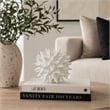 Saima Decorative Orb Sculpture with Spiked Patterns- White Resin 9 Inch