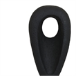 Decorative Tabletop Accent- White Marble Base- Black Teardrop- 18 Inch