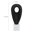 Decorative Tabletop Accent- White Marble Base- Black Teardrop- 18 Inch