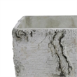 Outdoor Decorative Planter- Faux Bois Textured Terracotta- 7 Inch Gray