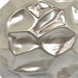Decorative Accent Sculpture Orb- Faceted Glam Silver Ceramic- 9 Inch