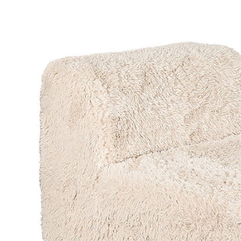 Appi Modular Armless Chair- Compressed Foam Fill Sand Beige Faux Fur