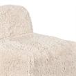 Appi Modular Armless Chair- Compressed Foam Fill Sand Beige Faux Fur