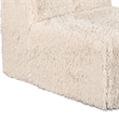 Appi Modular Armless Chair- Compressed Foam Fill Sand Beige Faux Fur