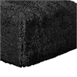 Appi Modular Armless Chair- Compressed Foam Fill Black Shaggy Faux Fur