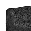 Appi Modular Armless Chair- Compressed Foam Fill Black Shaggy Faux Fur