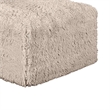 Appi Modular Armless Chair- Compressed Foam Fill Taupe Brown Faux Fur