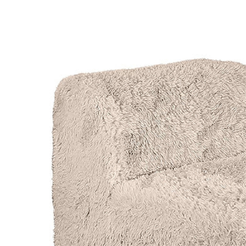 Appi Modular Armless Chair- Compressed Foam Fill Taupe Brown Faux Fur