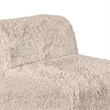 Appi Modular Armless Chair- Compressed Foam Fill Taupe Brown Faux Fur