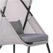 Foldable Mesh Lounge Chair- Set of 2- Gray Cushion- Black Metal