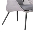 Foldable Mesh Lounge Chair- Set of 2- Gray Cushion- Black Metal