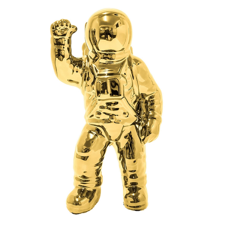 Chim Decorative Astronaut Figurines- Set of 4- Colorful Glossy Ceramic
