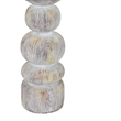 Tabletop Decor Candle Holder - Sculpted Turned Whitewash Resin-18 Inch