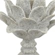 Tabletop Decor Candle Holder - Lotus Leaf Sculptural-Speckled Gray- 10 Inch