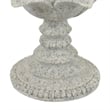 Tabletop Decor Candle Holder - Lotus Leaf Sculptural-Speckled Gray- 10 Inch