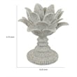 Tabletop Decor Candle Holder - Lotus Leaf Sculptural-Speckled Gray- 10 Inch