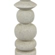 Josi Tabletop Decor Candle Holder- Sculpted Turned White Resin- 18 Inch