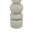 Josi Tabletop Decor Candle Holder- Sculpted Turned White Resin- 18 Inch