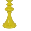 Meo Tabletop Decor Candle Holder- Sculpted Turned Yellow Resin- 18 Inch