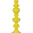Meo Tabletop Decor Candle Holder- Sculpted Turned Yellow Resin-20 Inch