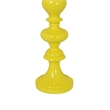 Meo Tabletop Decor Candle Holder- Sculpted Turned Yellow Resin-20 Inch