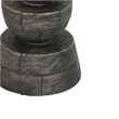 Tabletop Pillar Decor - Stacked Totem Style - Brown Resin - 13 Inch