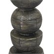 Tabletop Pillar Decor - Stacked Totem Style - Brown Resin - 13 Inch