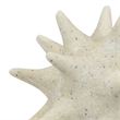 Spiked Tabletop Decor - Textured Coastal Accent - White Resin-8 Inch