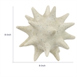 Spiked Tabletop Decor - Textured Coastal Accent - White Resin-8 Inch