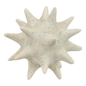 Spiked Tabletop Decor - Textured Coastal Accent - White Resin-8 Inch